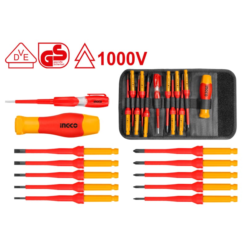 Set 12PZ Isolati con Cacciavite manico intercambiabile